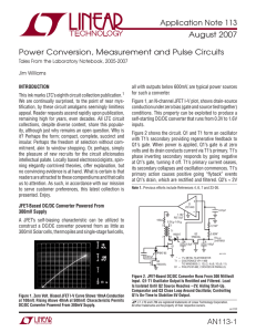 Power Conversion, Measurement and Pulse Circuits