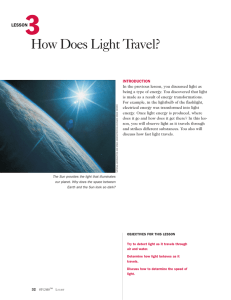 Lesson 3 How Does Light Travel?