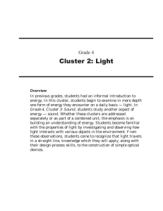 Grade 4, Cluster 2: Light