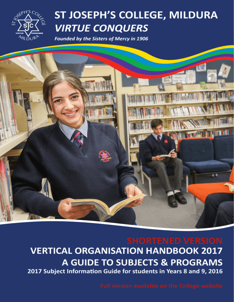 English St Joseph s College Mildura English St Joseph s College Mildura