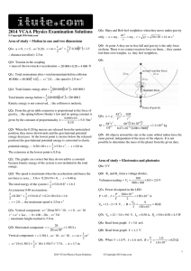 2014 VCAA Physics Exam Solutions