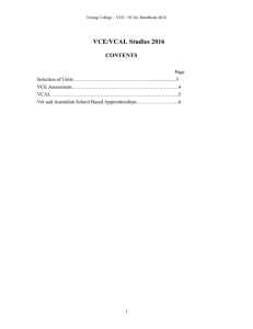 VCE / VCAL Handbook