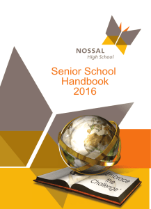 Senior School Handbook 2016