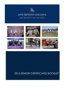 Senior Certificates Booklet