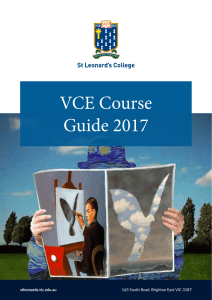VCE Course Guide 2017 - St Leonard`s College