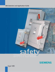 Siemens Safety Switches - Type VBII