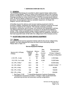 Services Over 600 Volts