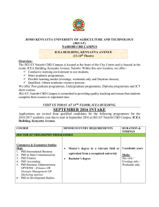 Nairobi CBD Campus All Programmes SEP2016 Intake