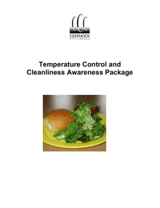 Temperature Control and Cleanliness Awareness Package