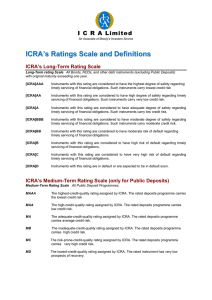 ICRA`s Ratings Scale and Definitions