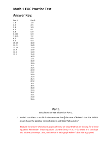 Math 1 EOC Practice Test Answer Key