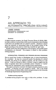 an approach to automatic problem-solving