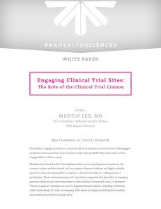 Engaging Clinical Trial Sites