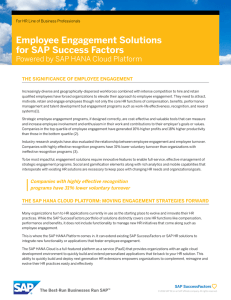 Employee Engagement Solutions for SAP Success Factors