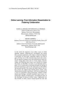 Online Learning: From Information Dissemination to