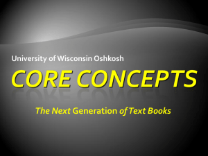 See presentation on Core Concepts.