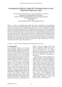 Development of Electric Vehicle (EV) Warning System to