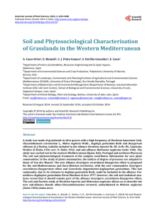 Soil and Phytosociological Characterisation of Grasslands in the