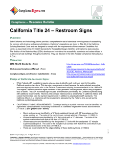 California Title 24 – Restroom Signs