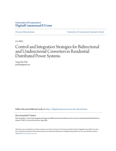 Control and Integration Strategies for Bidirectional and