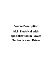 M.E Electrical (Power Electronics and Drives)