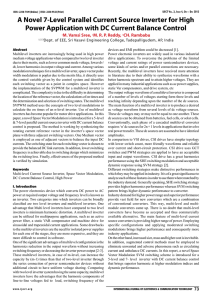 A Novel 7-Level Parallel Current Source Inverter for High