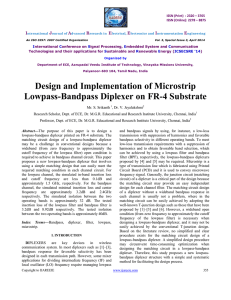 Design and Implementation of Microstrip Lowpass