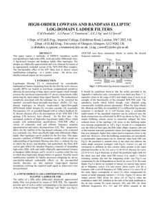 high-order lowpass and bandpass elliptic log