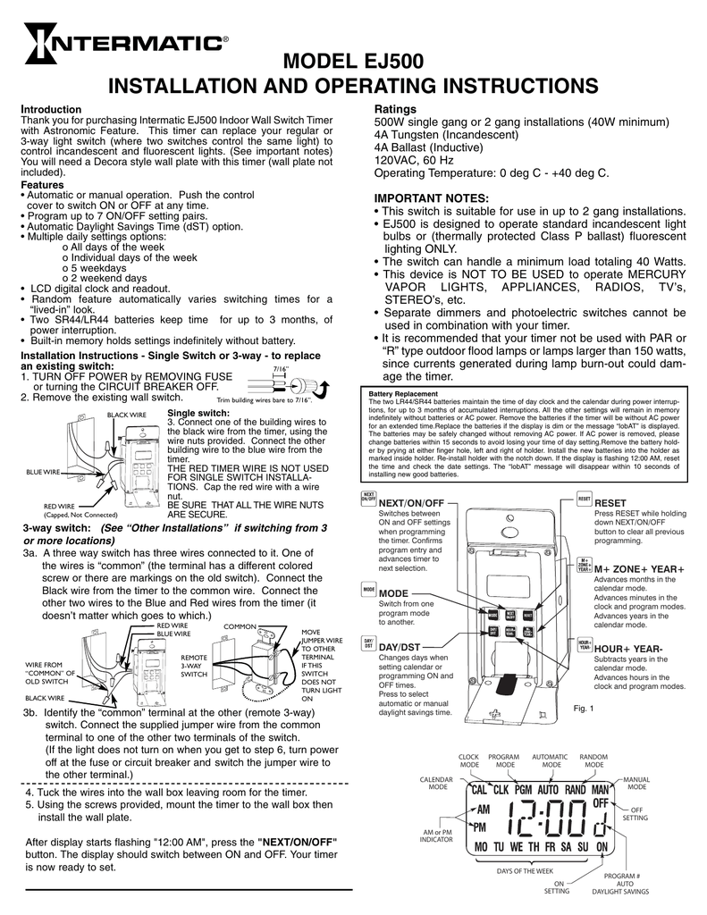 In Wall Timer Switch Instructions – Wall Design Ideas