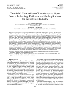 Two-Sided Competition of Proprietary vs. Open Source Technology