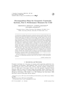 Decomposition Plans for Geometric Constraint Systems, Part I