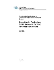 Case Study: Evaluating COTS Products for DoD Information Systems