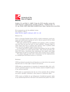Studley, M. and Bull, L. (2007) Using the XCS classifier system for