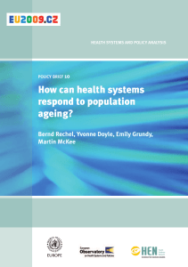 How can health systems respond to population ageing