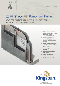 Rainscreen System - Kingspan Insulation