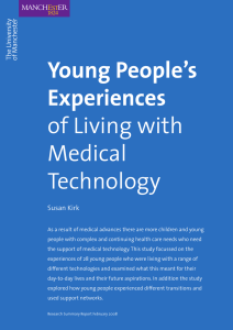 Young People`s Experiences of Living with Medical Technology
