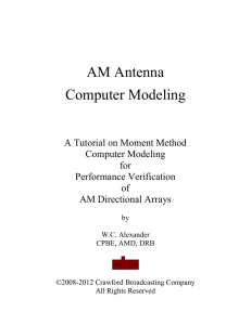 AM Antenna Computer Modeling - Society of Broadcast Engineers
