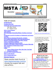 MSTA Newsletter Jan2014 - Mississippi Association of Physicists