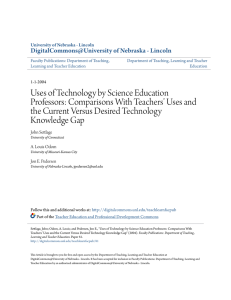 Uses of Technology by Science Education Professors: Comparisons