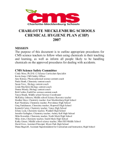 CMS Chemical Hygiene Plan - Charlotte