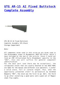 UTG AR-15 A2 Fixed Buttstock Complete Assembly
