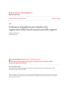 Evaluation of graphical user interfaces for augmented reality based
