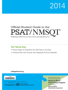 PSAT Student Guide - Maritime Academy Charter School