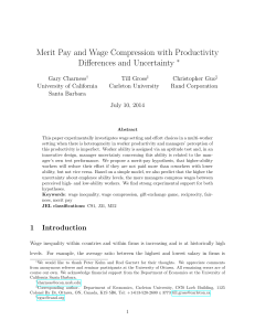 Merit Pay and Wage Compression with