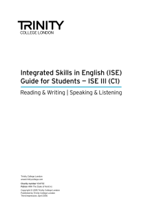 ISE III - Trinity College London