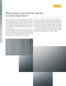IMOA Which stainless steel should be specified