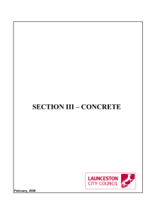 Section III - Concrete - Launceston City Council