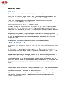 A Resistor Primer