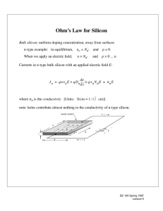 Ohm`s Law for Silicon