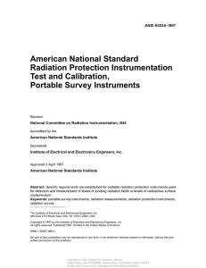 American National Standard Radiation Protection Instrumentation